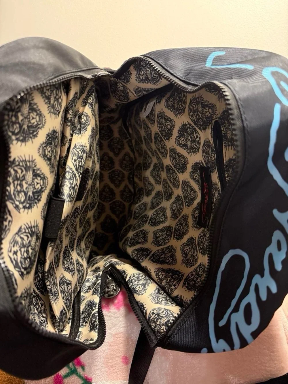 Ed Hardy Backpack True Till Death Roses Bling NWT